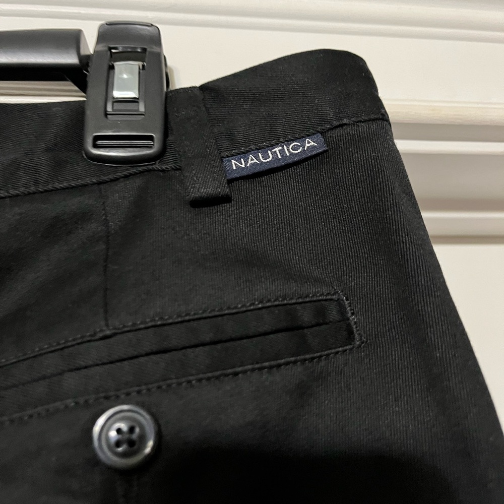 Nautica Clipper Relaxed Fit Black Pants W36 L30 - Picture 3 of 6